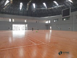 學(xué)校俄勒岡松舞臺體育場地木地板施工團(tuán)隊